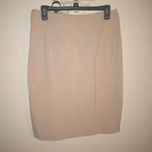 The limited stretch tan skirt
